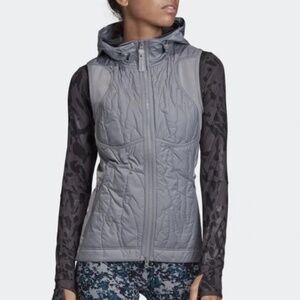 Stella McCartney for Adidas Gray Running Hooded Zip Gilet Vest SIZE EU 36 (US S)